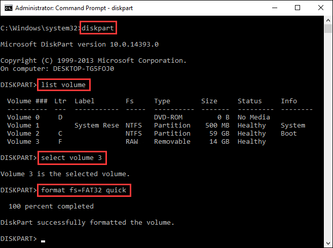 Format SSD to FAT32 