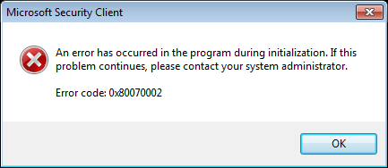 Fix 0x80070002 In Windows Update Installer And Security Client - what does initialization error 4 mean on roblox