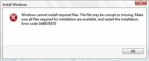 setup files are corrupted