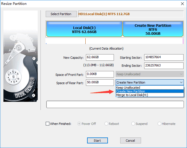 Create Partition on External Hard Drive