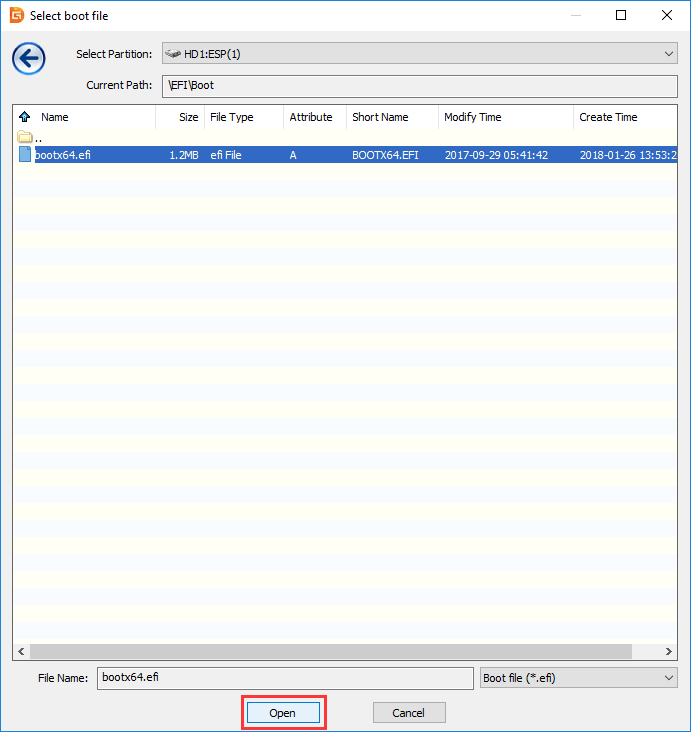 manage EFI/UEFI boot options from Windows