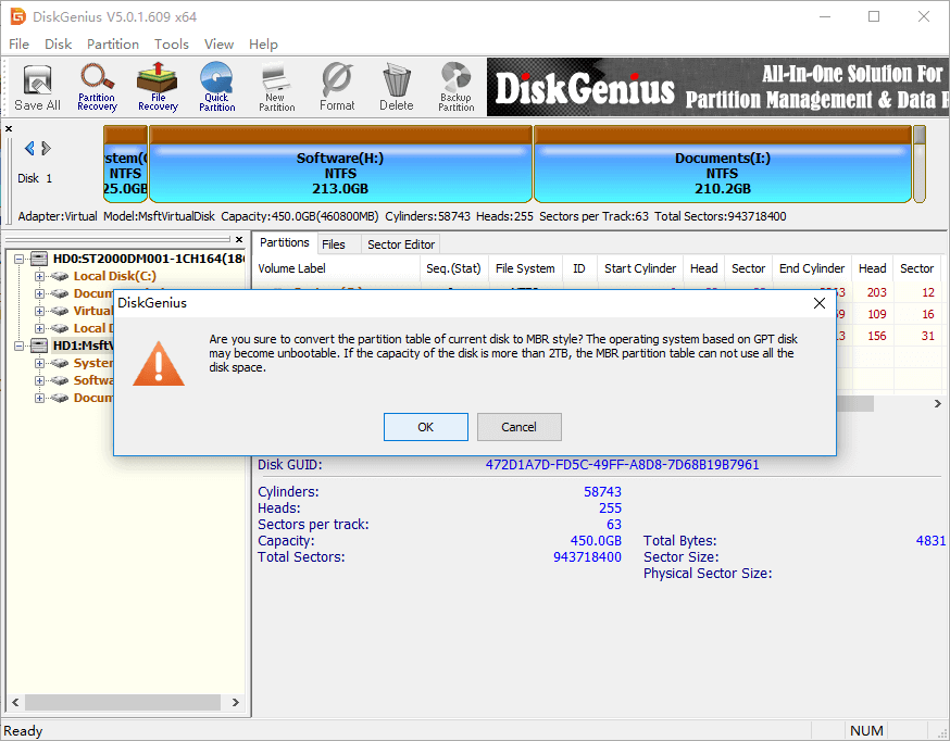 the selected disk is not a fixed MBR disk