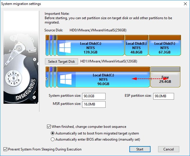 clone Windows 10 to a smaller SSD free