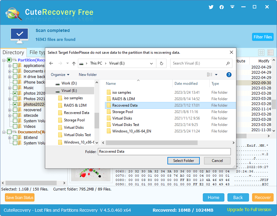 Recover deleted clearance files free