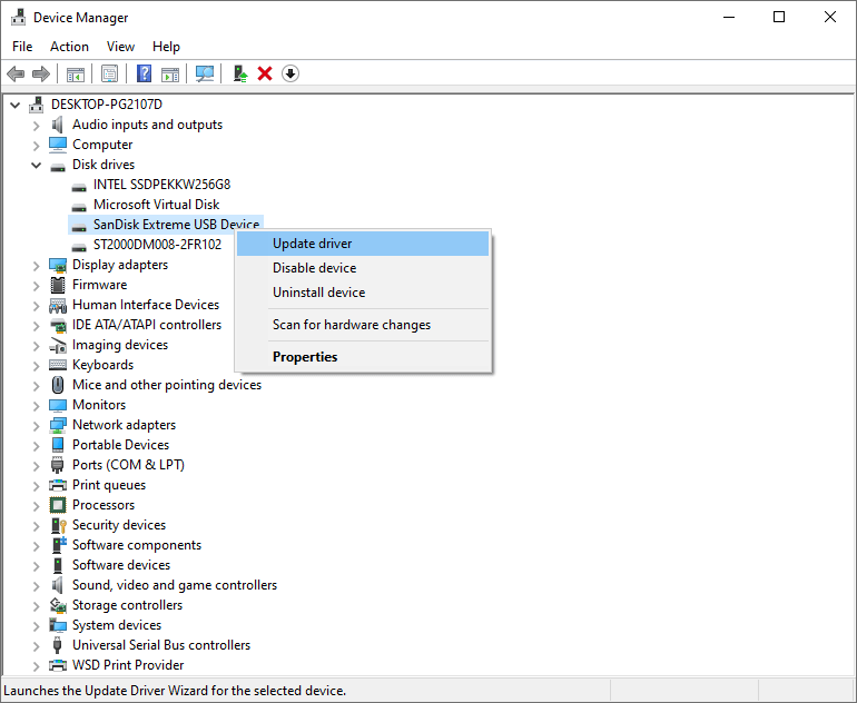 You need to format the disk in drive before you can use it