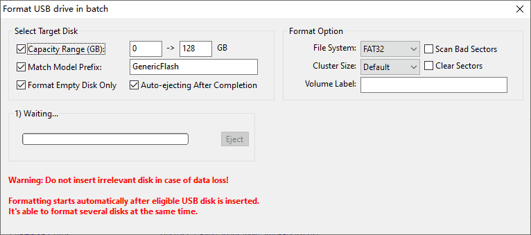 USB format tool