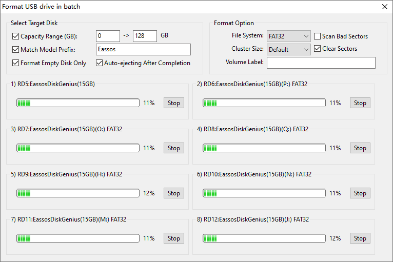 Batch Format USB Disk