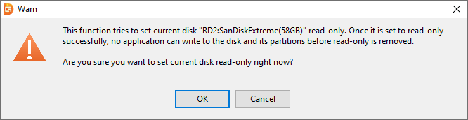 change disk status