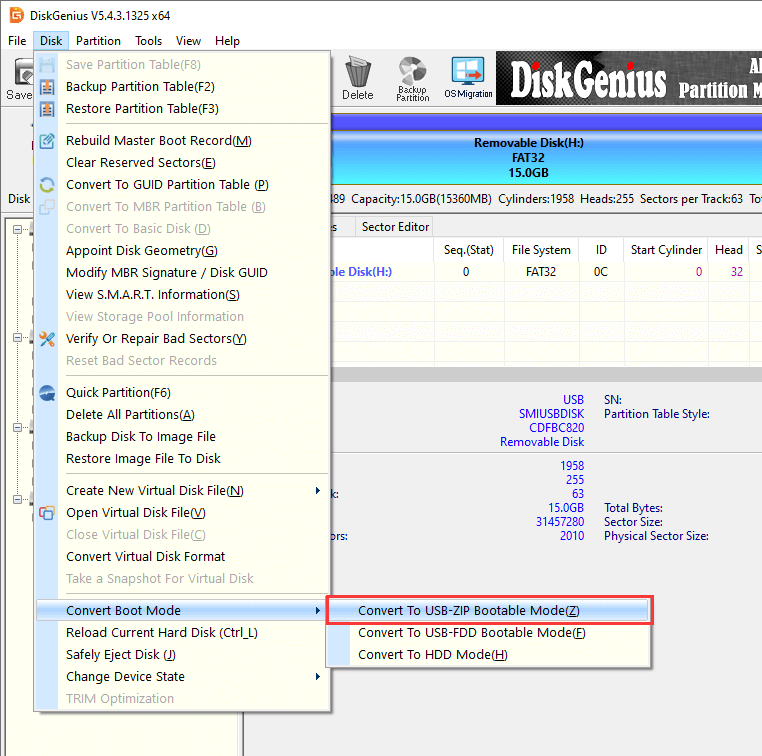 create boot partition on external hard drive