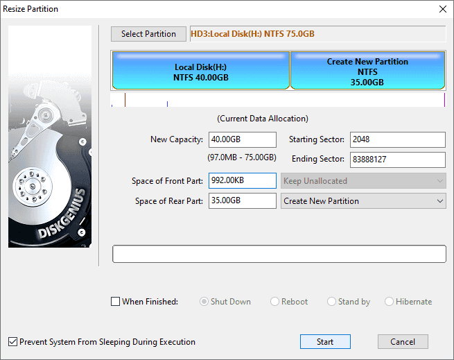 how to do partition in Windows 10