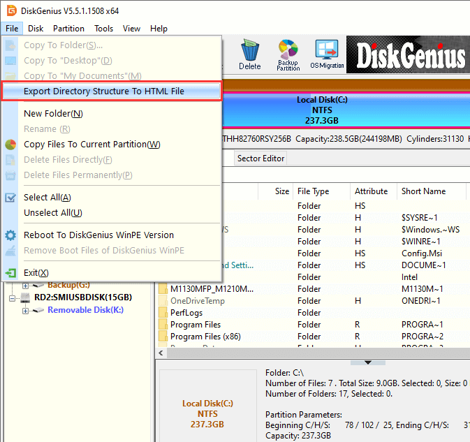 export-directory-tree-of-a-drive-to-an-html-file-diskgenius