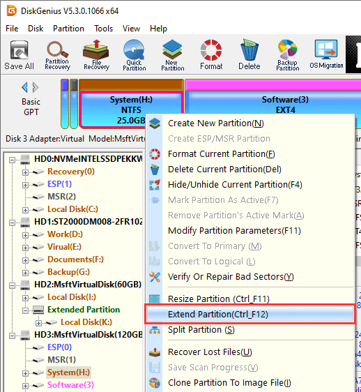 disk genius mount partition