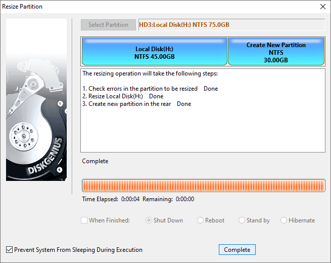partition SSD