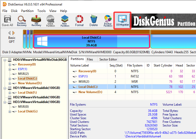 Transfer Windows 10 from HDD to SSD