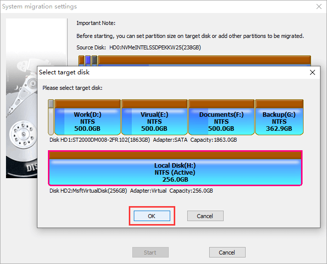 Transfer Windows 10 from HDD to SSD