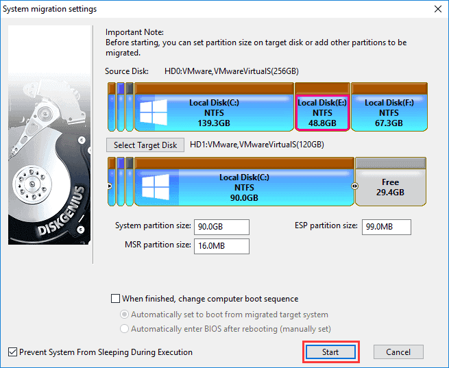 ssd size for windows 10