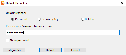 how to unlock bitlocker without password and recovery key